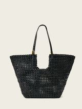 Next AllSaints Black Ara Leather Knot Tote Bag- Buy online at McGrocer