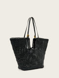 AllSaints Black Ara Leather Knot Tote Bag - British product