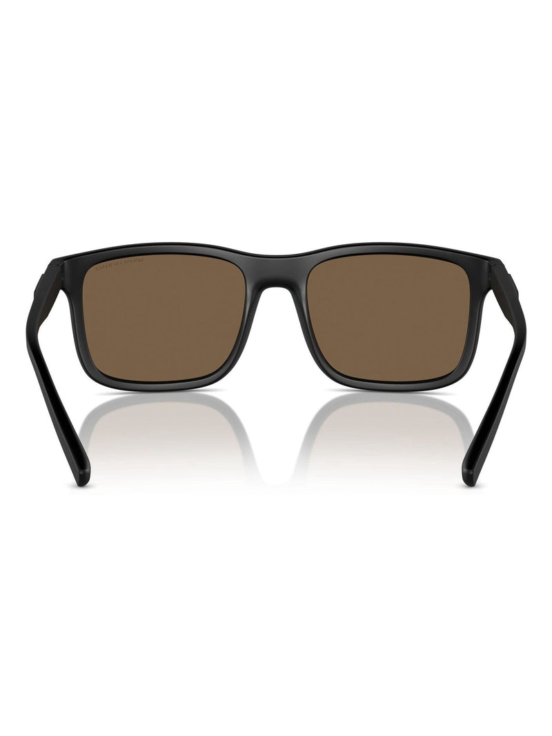 Armani Exchange black rectangle sunglasses, UK version