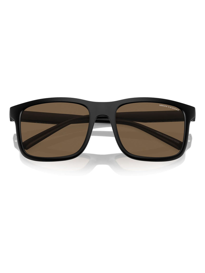 Armani Exchange black rectangle sunglasses, UK version