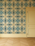 Clarke and Clarke Blue Elements Kalia wallpaper sample A4 - British product