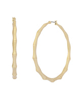 Next AllSaints Gold Tone Clara Bamboo Large Hoop Earrings- Buy online at McGrocer