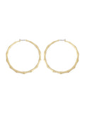 AllSaints gold tone Clara bamboo large hoop earrings (British brand)