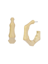 Next AllSaints Gold Tone Clara Bamboo Hoop Earrings- Buy online at McGrocer
