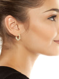 AllSaints gold tone Clara bamboo hoop earrings small, imported from the UK