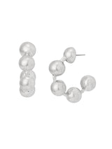 Next AllSaints Silver Tone Ball Chain Hoop Earrings- Buy online at McGrocer