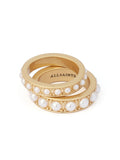 AllSaints gold tone pearl band ring set, UK version