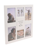 Widdop white multi aperture photo frame 34.5x37cm, UK version