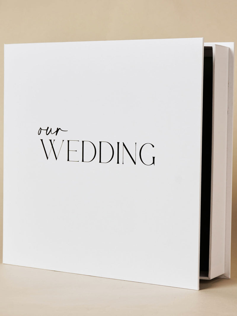 Widdop Our Wedding white coffee table book (British brand)