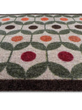 My Mat Green Retro Geo Earth doormat 50x75cm (British brand)