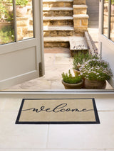 Next My Mat Brown Welcome Linear Doormat 50x75cm- Buy online at McGrocer
