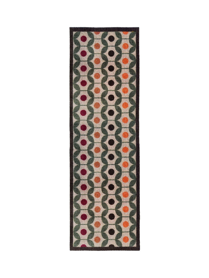 My Mat Green Retro Geo Earth runner 50x150cm (British brand)