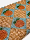 Oliver Bonas blue chequerboard rectangular doormat (British brand)