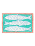 Oliver Bonas green sardine tufted rectangular bath mat (British brand)