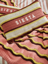 Next Oliver Bonas Pink Siesta Crochet Striped Cushion Cover 30x50 cm- Buy online at McGrocer
