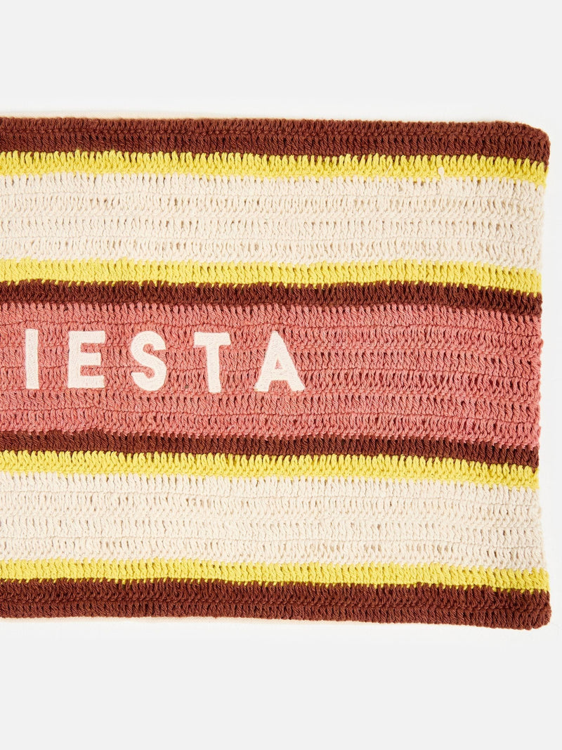 Oliver Bonas striped crochet cushion cover 30x50cm, UK version