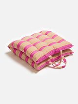 Next Oliver Bonas Pink Striped Padded Seat Pad- Buy online at McGrocer