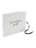 Widdop white textured wedding guest book 17.5x22.5cm, imported from the UK