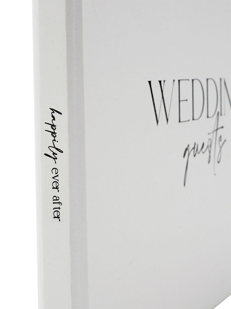 Widdop white textured wedding guest book 17.5x22.5cm, imported from the UK