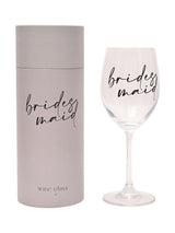 Next Widdop Clear Wine Glass with Bridesmaid Text 23.5cm- Buy online at McGrocer