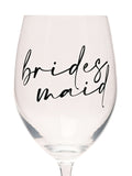 Widdop wine glass bridesmaid script 23.5cm, imported from the UK