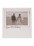 Widdop white photo frame 'Our Wedding' 6x4 (British brand)