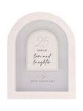 Widdop arch plaque silver anniversary 18cm (British brand)