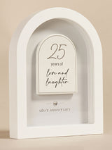 Next Widdop White Arch Plaque 25 Years 18cm- Buy online at McGrocer
