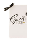 Widdop white linen guest book, UK version