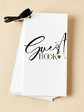 Widdop white linen guest book, UK version