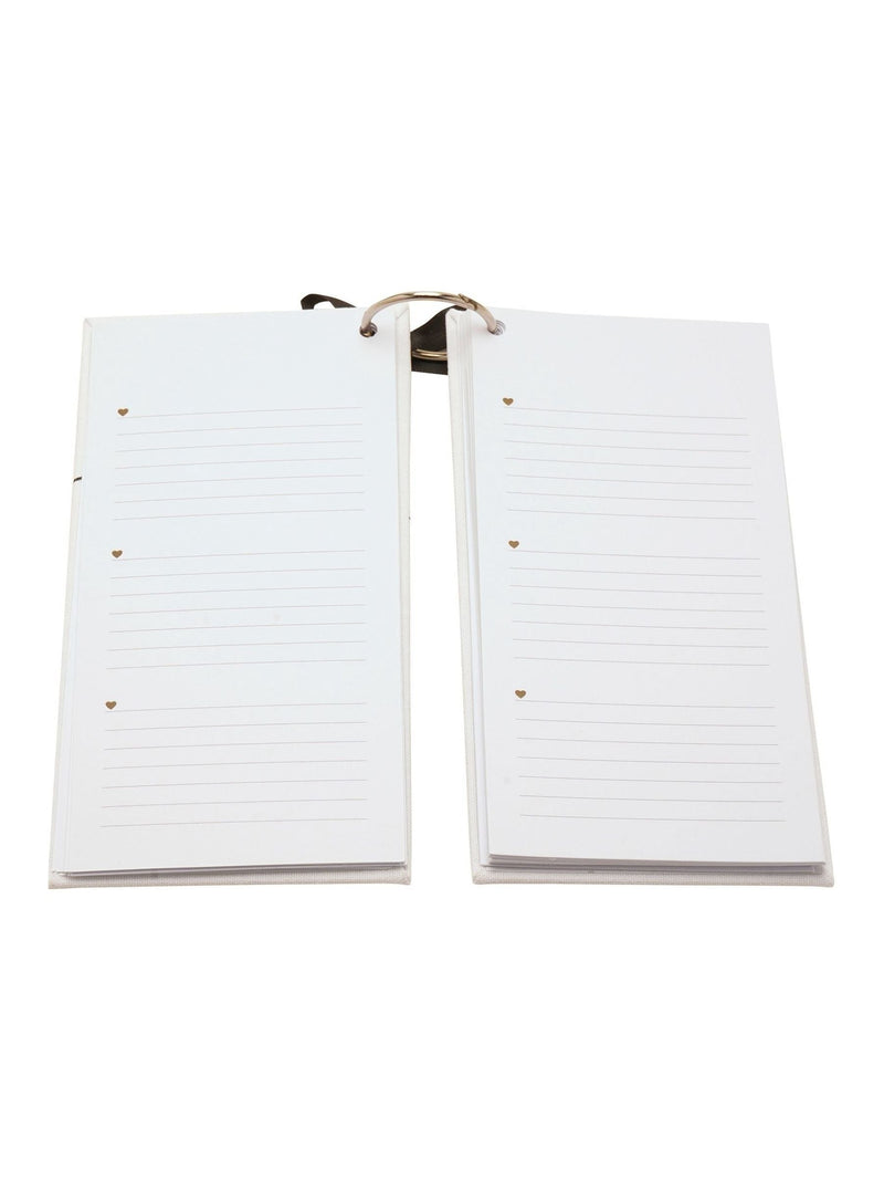 Widdop white linen guest book, UK version