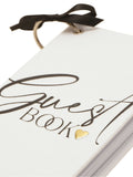 Widdop white linen guest book, UK version