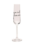 Widdop champagne flute maid of honour script black 25cm, UK version