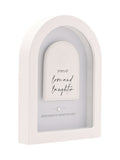 Widdop white arch plaque ornament 18cm, imported from the UK