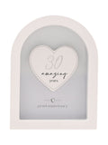 Widdop white arch plaque ornament 18cm, imported from the UK