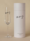 Widdop Mrs champagne flute black script 25cm (British brand)