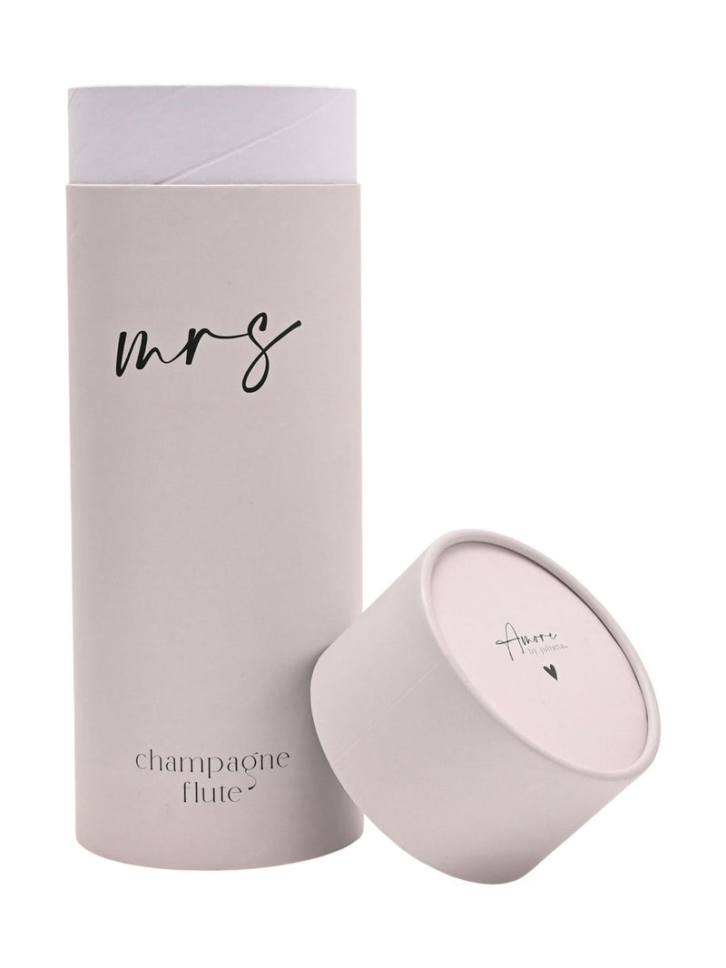 Widdop Mrs champagne flute black script 25cm (British brand)