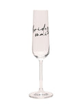 Widdop champagne flute bridesmaid black words 25cm (British brand)