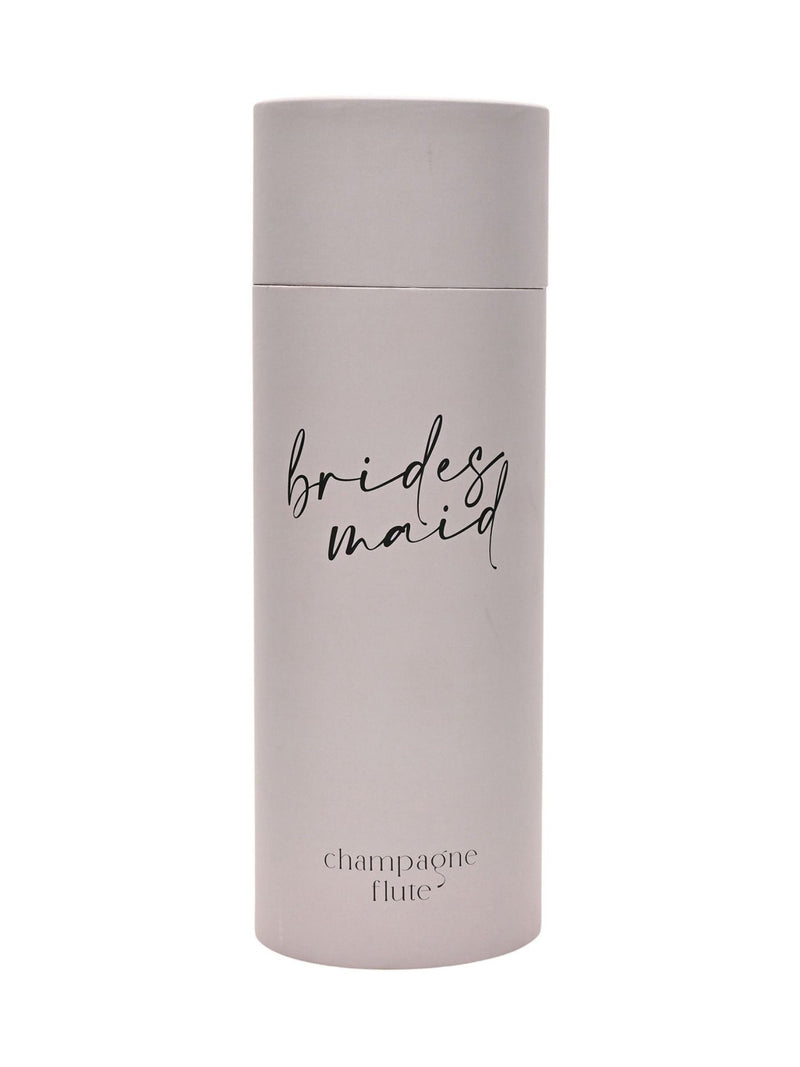Widdop champagne flute bridesmaid black words 25cm (British brand)