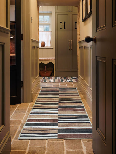 Next Hug Rug Natural Savanna Stripe Runner 220cm x 75cm- Buy online at McGrocer
