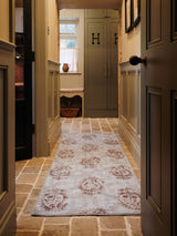 Next Hug Rug Rust Woodblock Paisley Runner Rug 75cm x 220cm- Buy online at McGrocer