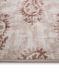 Hug Rug rust woodblock paisley rug, UK version