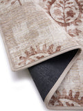 Hug Rug rust woodblock paisley rug, UK version