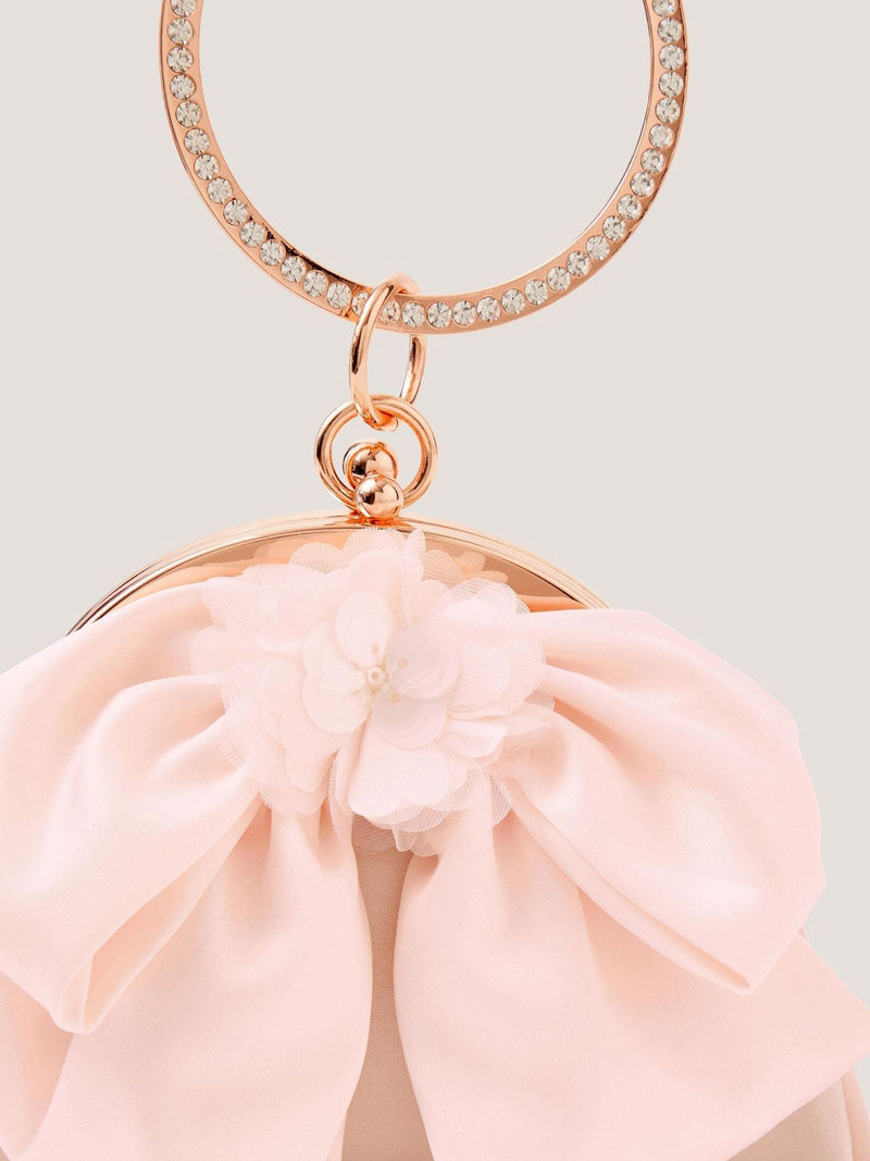 Monsoon pink sequin bow bangle bag, UK version