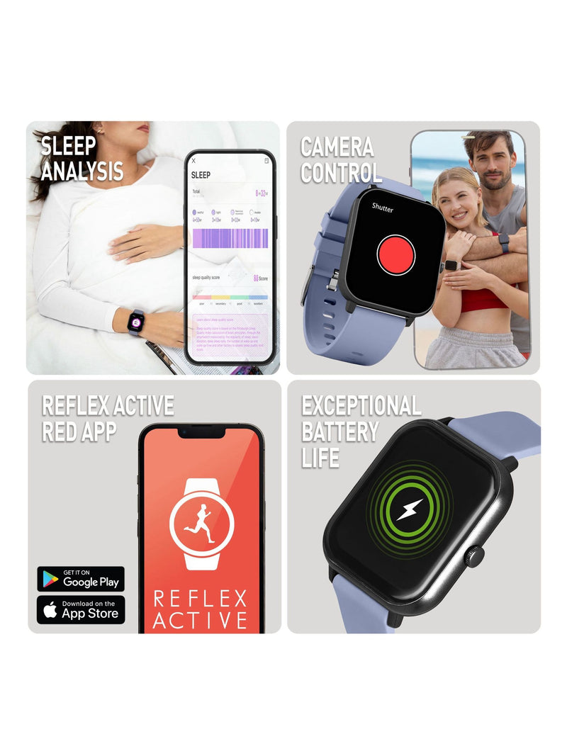 Reflex Active Nexus smartwatch denim grey strap, imported from the UK