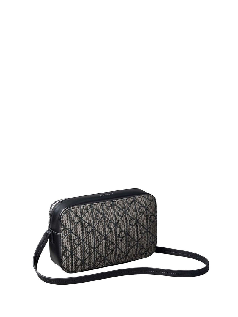 Calvin Klein brown logo jacquard crossbody camera bag - UK version