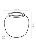 Pacific brown fibrestone decorative vase vertical ribbed 24cm (British brand)