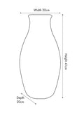 Pacific Eirene textured stoneware vase (British brand)