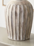 Pacific Natural Ambrosia grooved stoneware vase, UK version