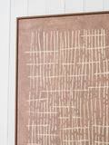 Pacific Brown linear design canvas wall art 90cm x 60cm, UK version